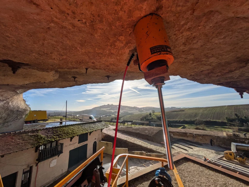 Essais de traction falaise
